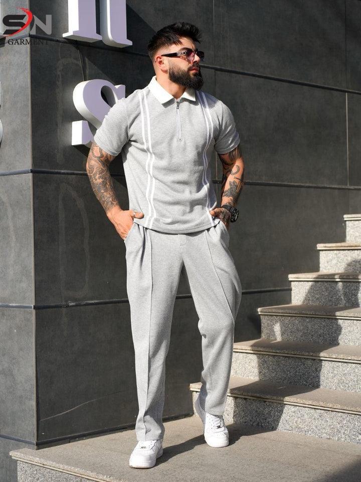 Stripe Zip Style Tracksuit for Men & Boys | Sporty Casual Wear