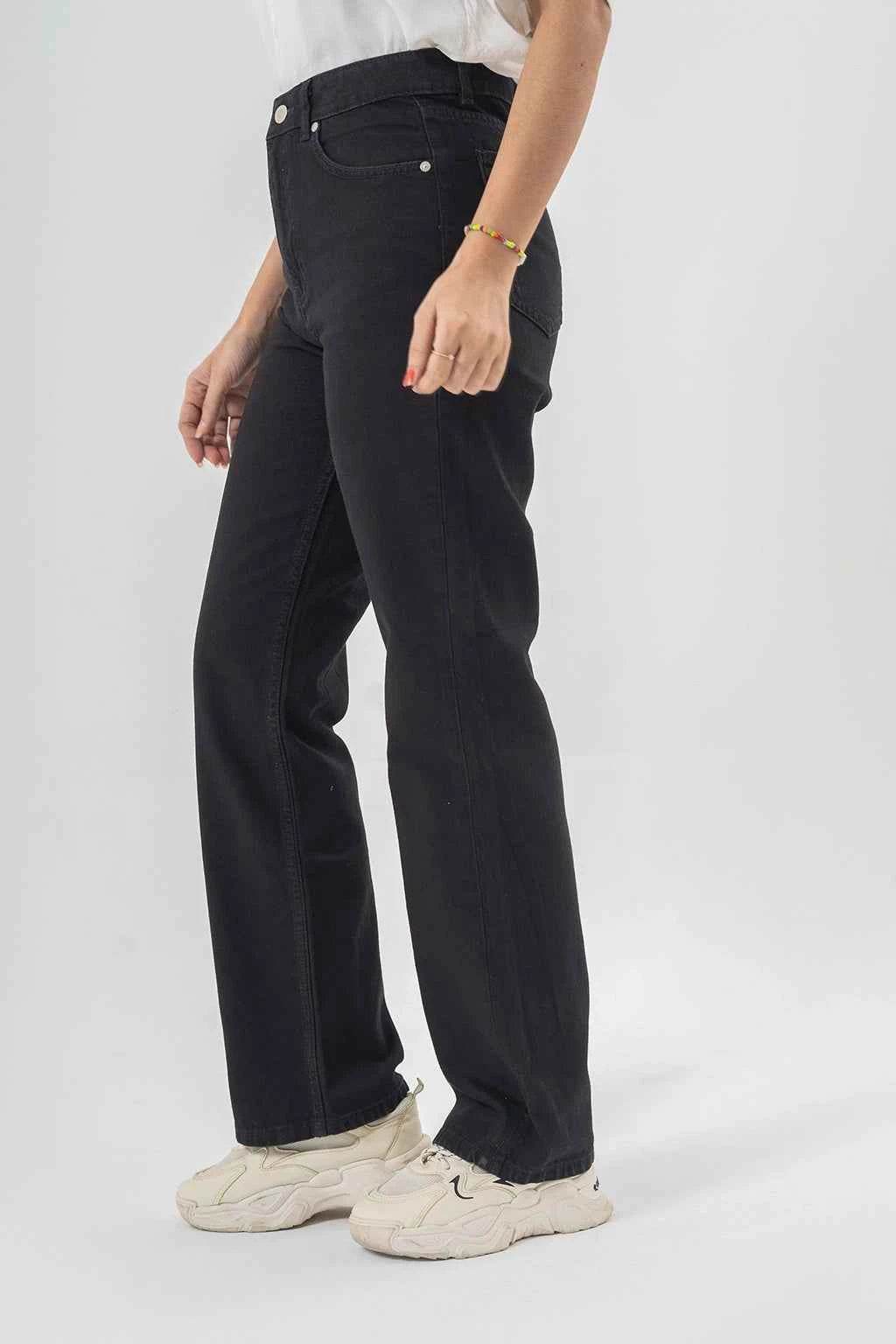 High Waist Black Denim Pants for a Chic Everyday Style