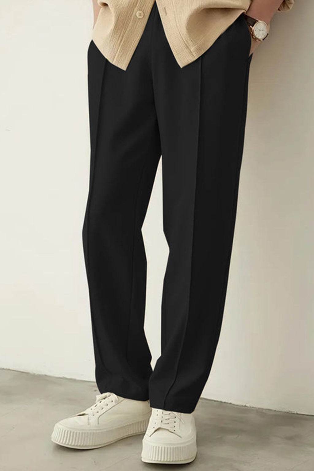 Noir Relaxed-Fit Trousers - Black