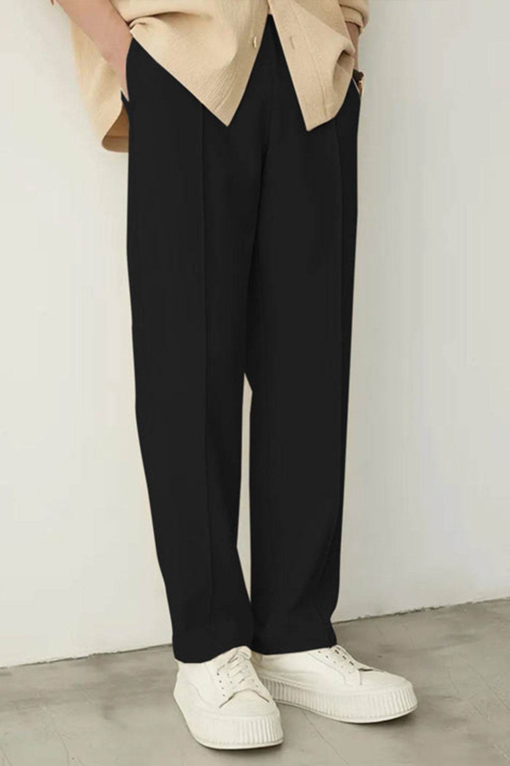 Noir Relaxed-Fit Trousers - Black