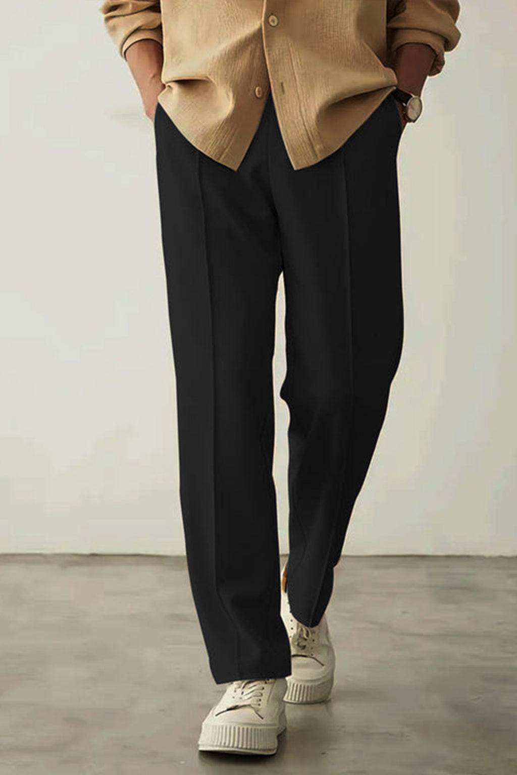 Noir Relaxed-Fit Trousers - Black