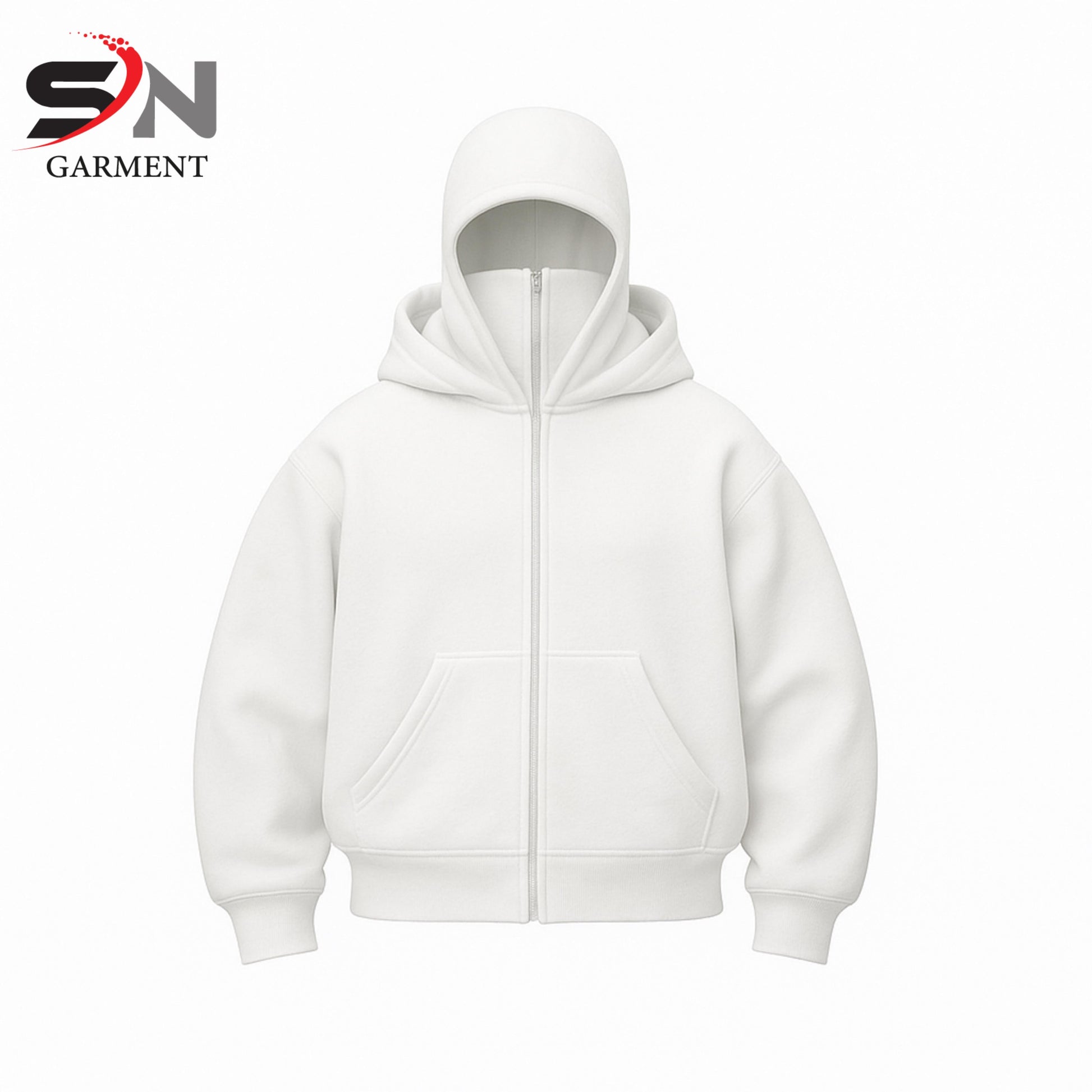 White balaclava ninja hoodie for mens & boys