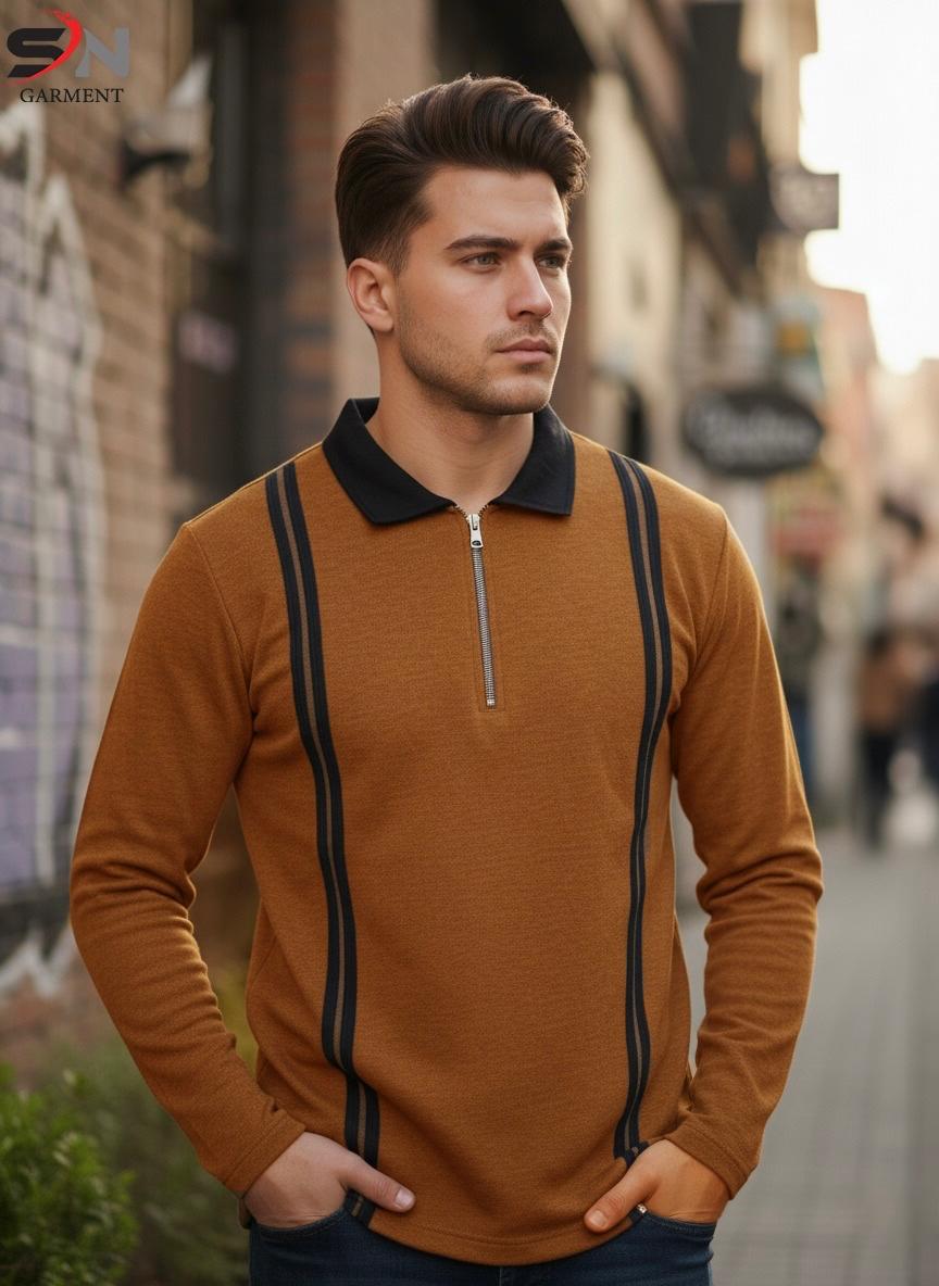 Stripe Collar Sweatshirt – Premium Streetwear | Winter Collection