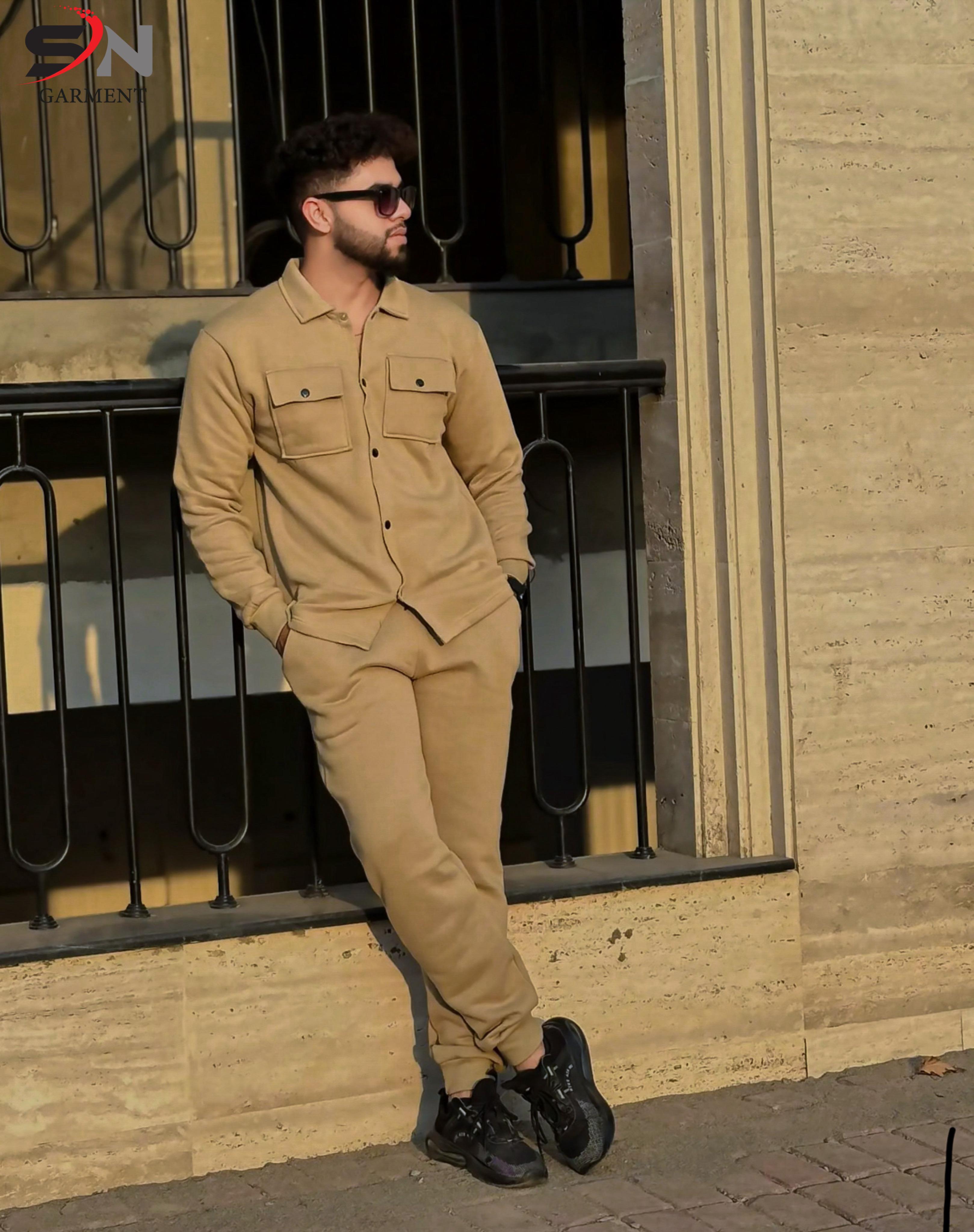 Double Pocket Tracksuit for Men – Winter Streetwear